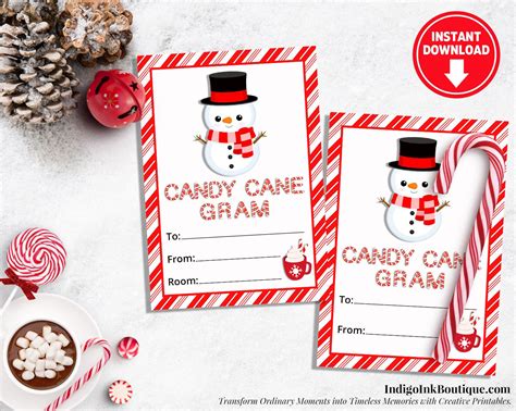 Candy Cane Gram Template